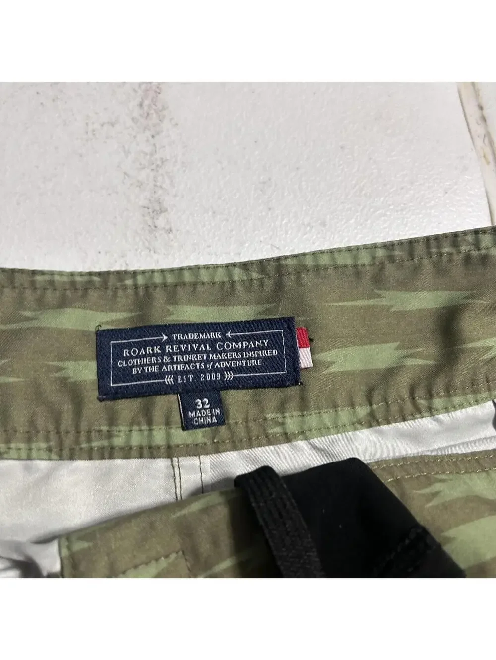 unique green camo roark swim shorts